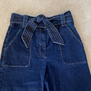 Chelsea & Violet Denim Crop Jeans with Tie Belt Women's Size 29
